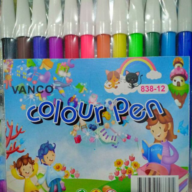 

(60gr) Spidol set warna 12 vanco