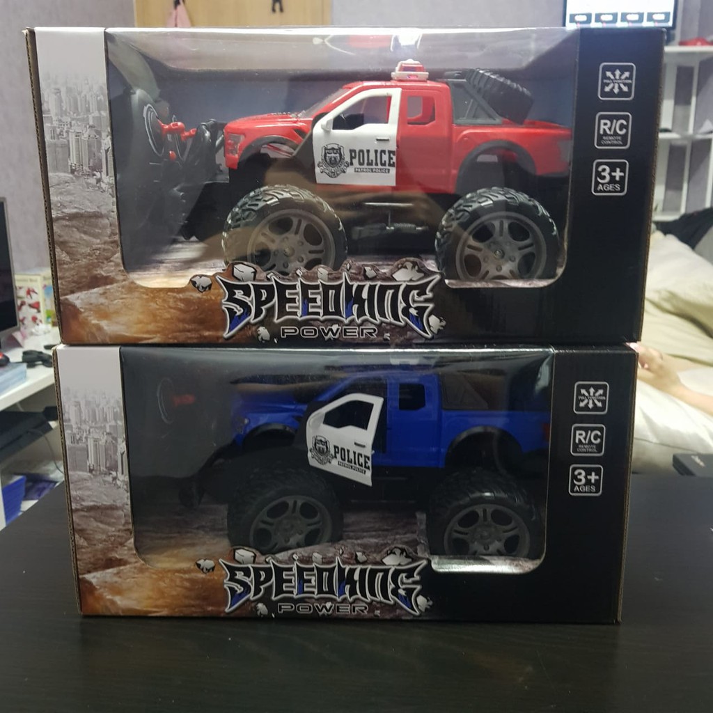  Mainan  anak mobil remote kontrol  RC polisi speed power 