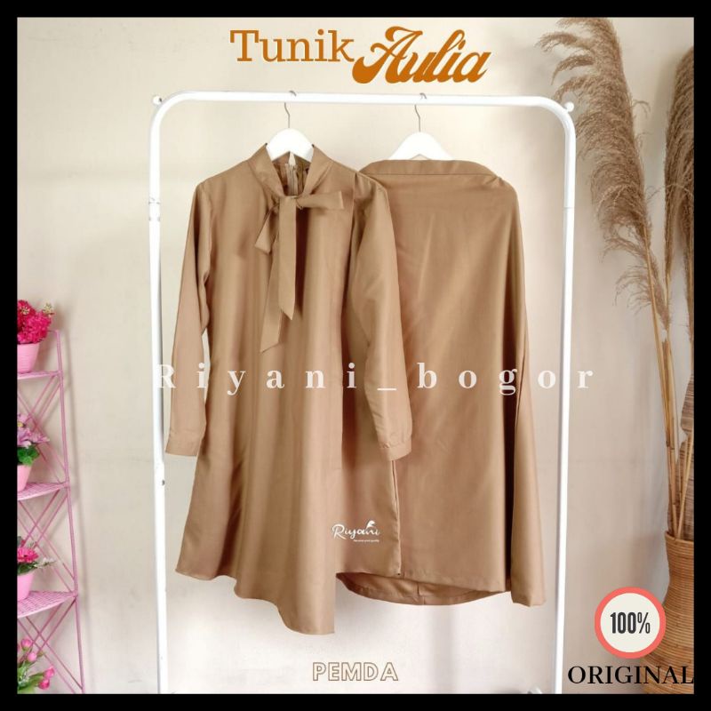 SERAGAM PEMDA SETELAN TUNIK by RIYANI TUNIK KERJA PEMDA TUNIK RIYANI BAHAN TOYOBO ADEM