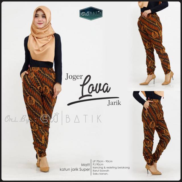 Jogger Pants  Batik Celana Jogger Skinny Katun Adem Pants Jogger Wanita Motif