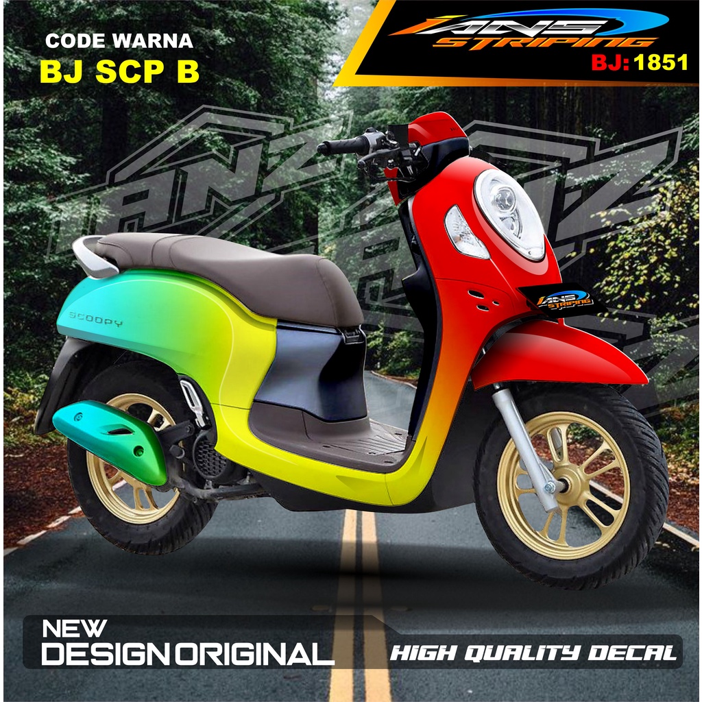 STIKER VARIASI BODY MOTOR SCOOPY  / STIKER SCOOPY FULL BODY / STIKER MOTOR SCOOPY NEW DESAIN / STIKER MOTOR TERBARU