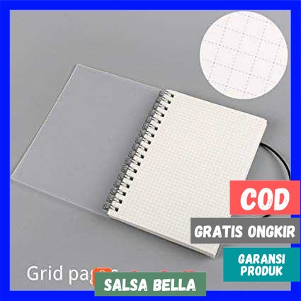 

Buku Binder Catatan Jurnal Harian Notebook Ukuran A5 - Grid Pages, Putih