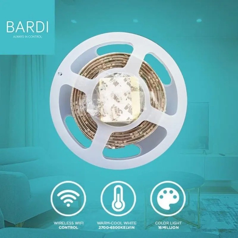 Bardi Indonesia Lampu LED Strip RGBWW Wifi - White [2 m] Lampu Strip