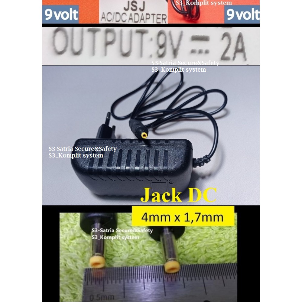 Adaptor 9V 2A 4mm 1,7mm Dc adapter  4 1,7 mm 1.5 1,5 A 1,5A power supply 4mmx1,7mm 4x1,7 mm
