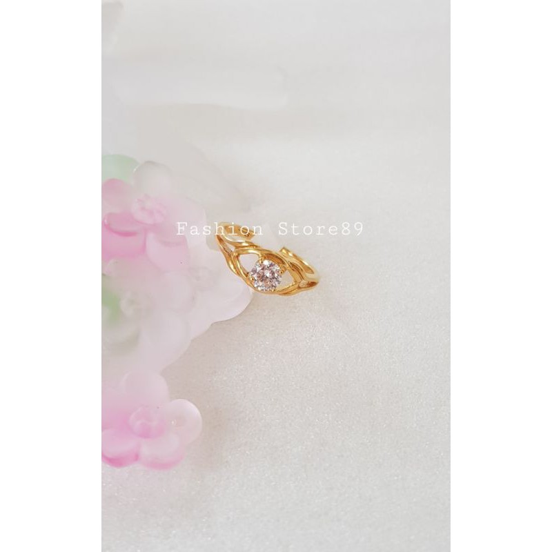 new cincin emas titanium permata putih impor antikarat selamanya Cx012