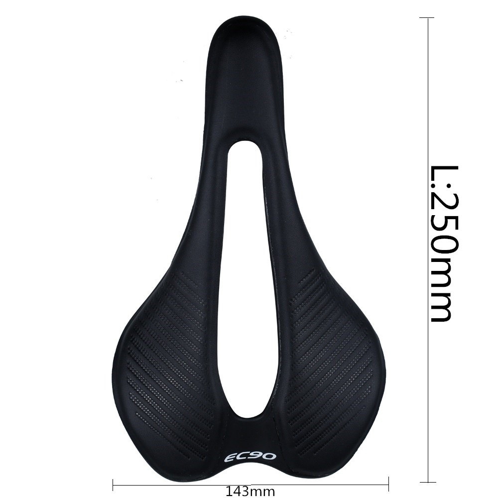 Jok Sadel Sepeda Bike Saddle Fiber PU Leather Ultralight - EC90 - Black