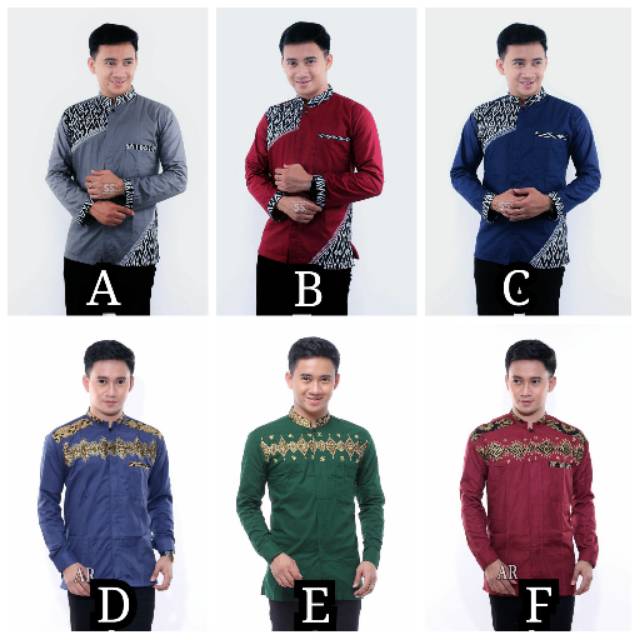  Baju  Koko  Pria Gus Azmi Syubbanul Muslimin Kombinasi  