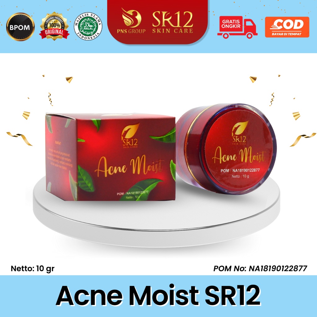 TERLARIS!!! Obat jerawat Acne moist  SR12 krim jerawat herbal bpom aman