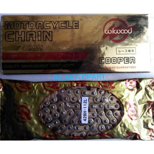 rantai motor emas / gold chain wilwood 428H-112L jupiter mx old / new