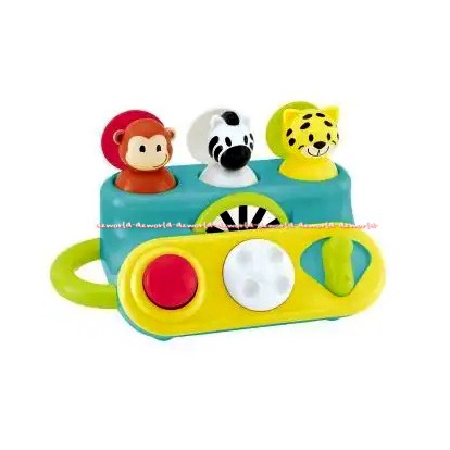 ELC Pop Up Jungle Animals Mainan Anak Mengenal Suara Dan Warna Belajar Menekan Spinner Dial Animal Untuk Bayi Usia 9bulan