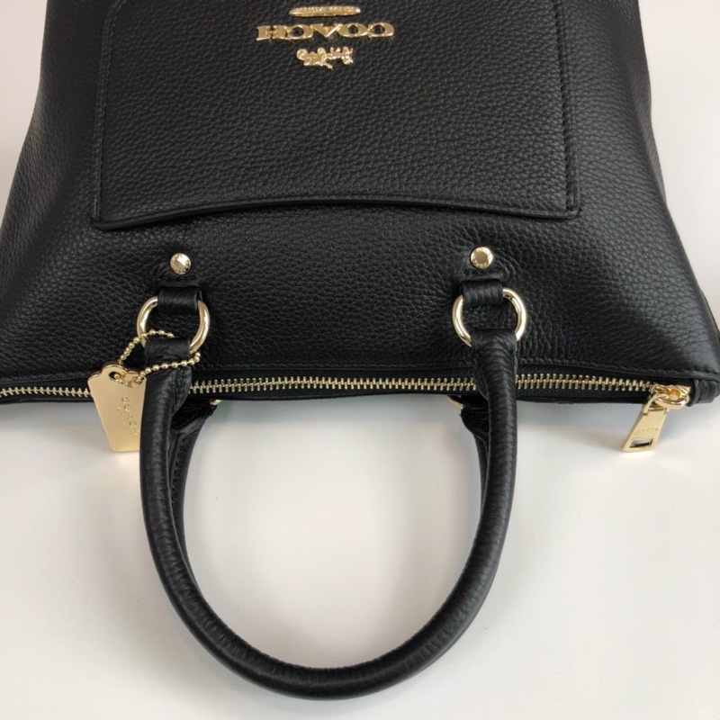 MINI EMMA SATCHEL IN PEBBLE BLACK LEATHER (31466)