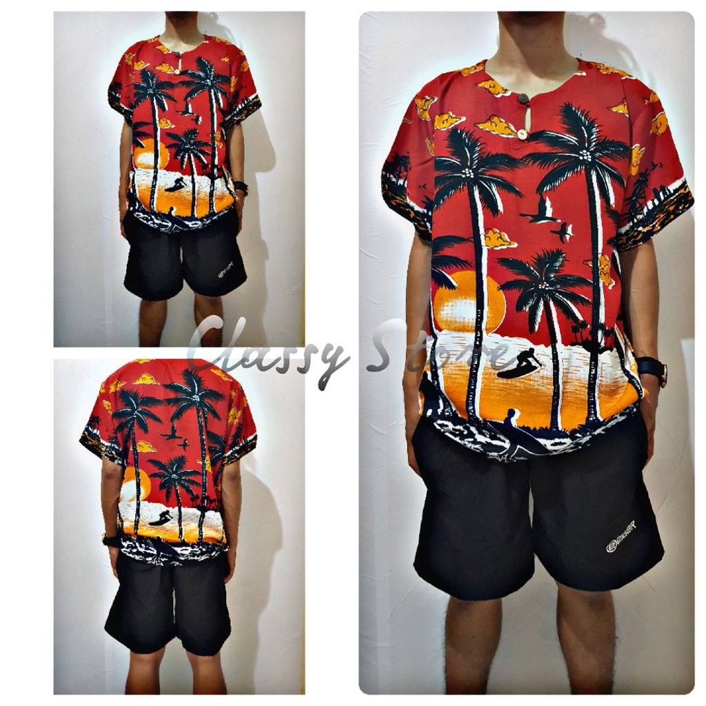 Setelan Baju dan Celana Pendek Pantai Pria/Wanita (Unisex)