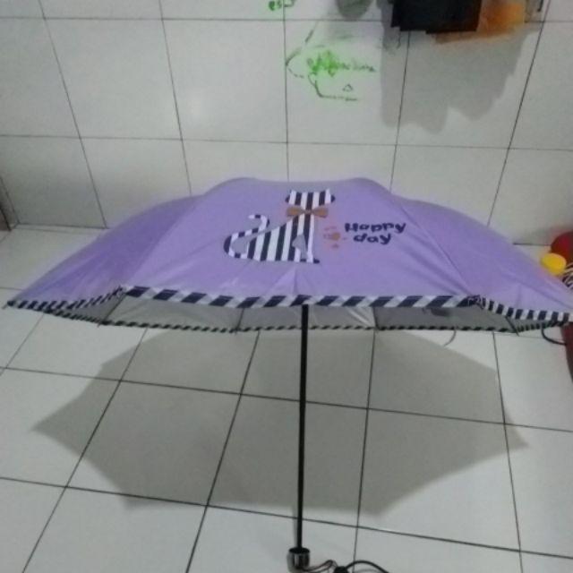 Tabasa Payung Lipat Cute Cat Garis