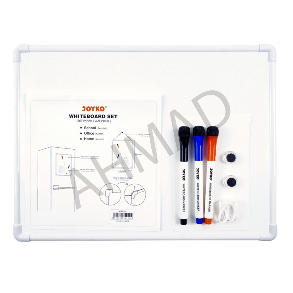 

Joyko Whiteboard Set Papan Tulis Putih WBS-10 [ SET ]