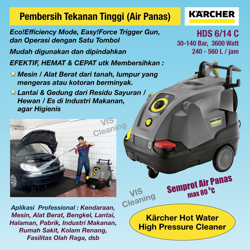 Hot Water High Pressure Cleaner Karcher HDS 6/14 C (140 Bar max)