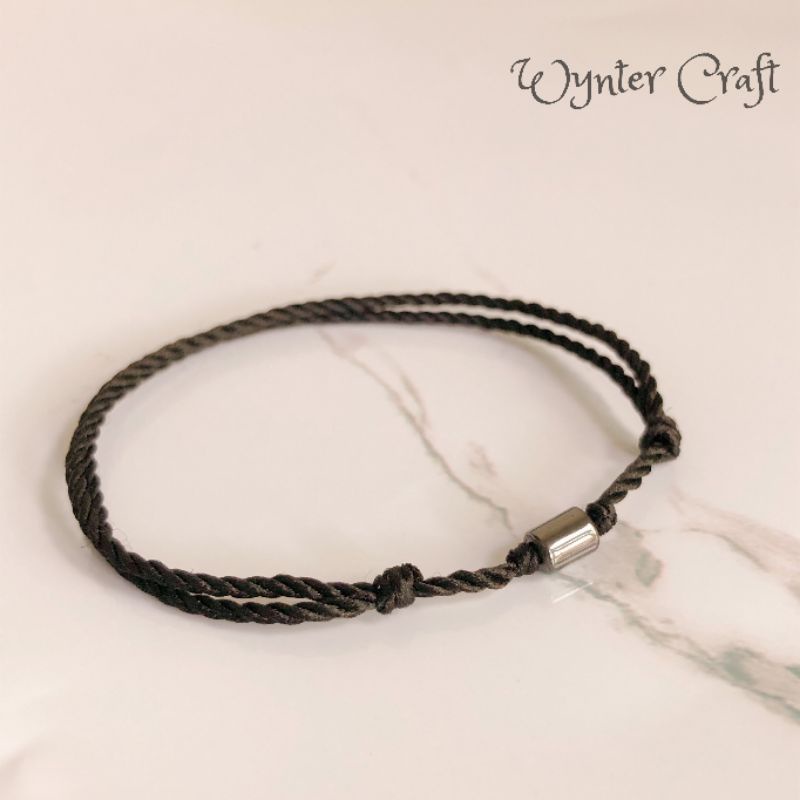 WA142 Gelang Simpel Tube Kaca Cute Pipe Simple Knot by Wynter Craft