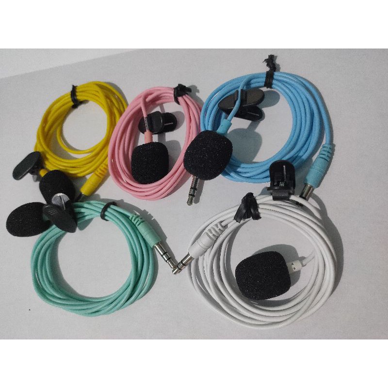 Clip On Microphone Eksternal Mic Kabel + Clip for Hp Laptop Handphone mic