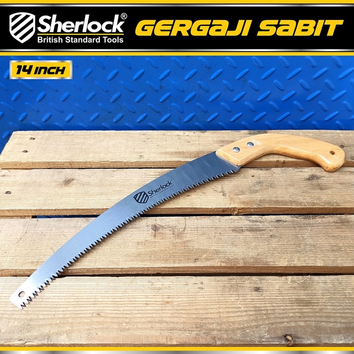 Gergaji Dahan Kopi Lengkung Baja / Sherlock Gergaji Sabit 14 Inch Mn 65