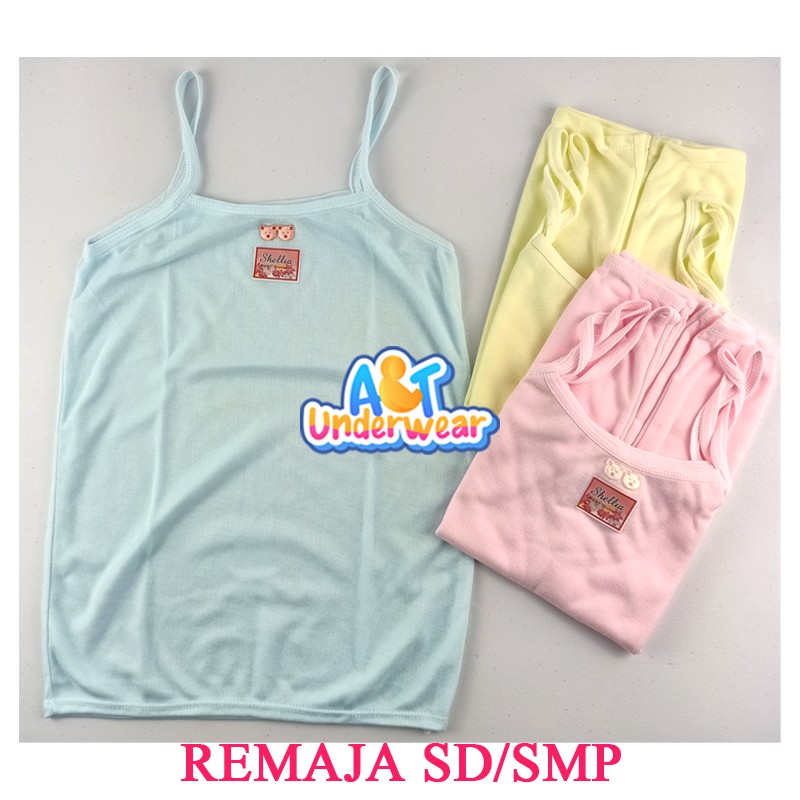 AT257-ECER Kaos singlet wanita Remaja Shelia/tengtop tali kecil/tank top