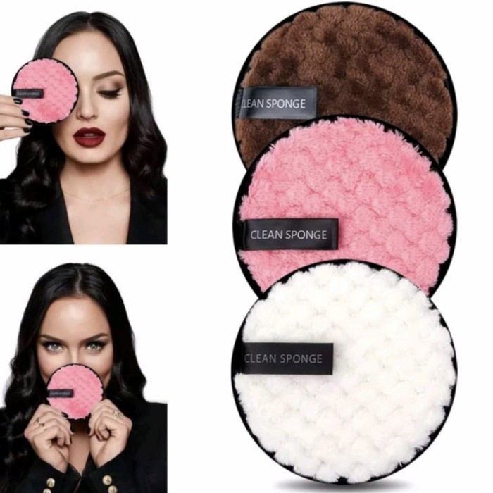 Make Up Removal Sponge Clean Puff Double Side Pembersih Wajah 2 Sisi