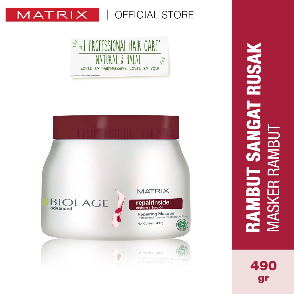 MATRIX Biolage Repairinside Hair Mask - Masker Perawatan Pelembut Rambut Rusak Bercabang 500 ml