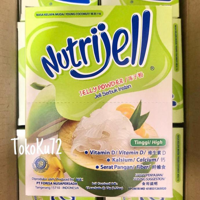 

Nutrijell Kelapa Muda 15 gr per box isi 12 pcs