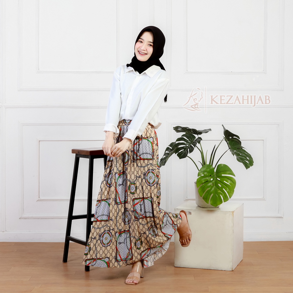 ROK PLISKET MOTIF PREMIUM/Rok Adem By Kezahijab