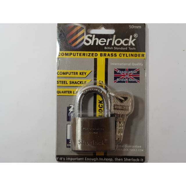 GEMBOK SHERLOCK 50MM (SHORT) / GEMBOK BESI SHERLOCK / GEMBOK COMPUTER KEY / GEMBOK KUNCI KOMPUTER