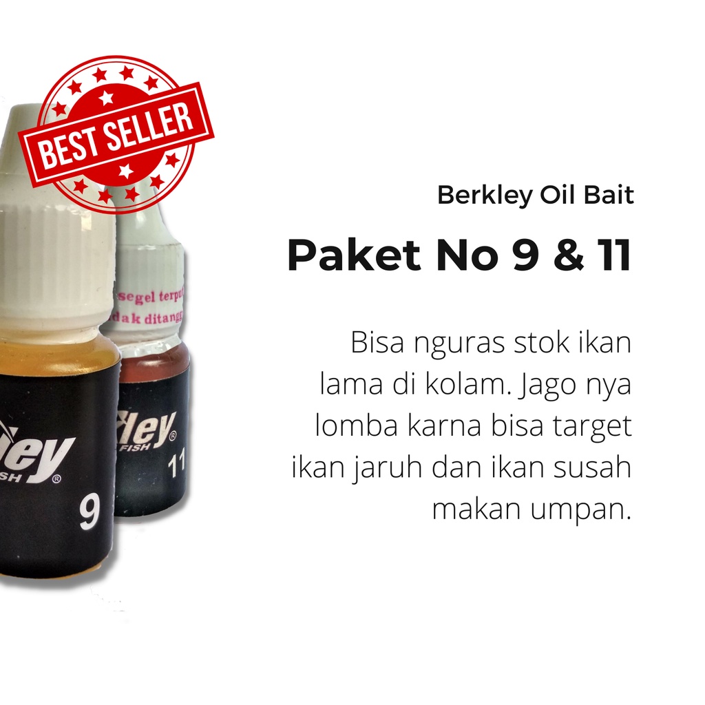 Essen Ikan Mas Berkley Oil Bait Paket No 9 dan 11 Untuk Lomba dan Harian Joss