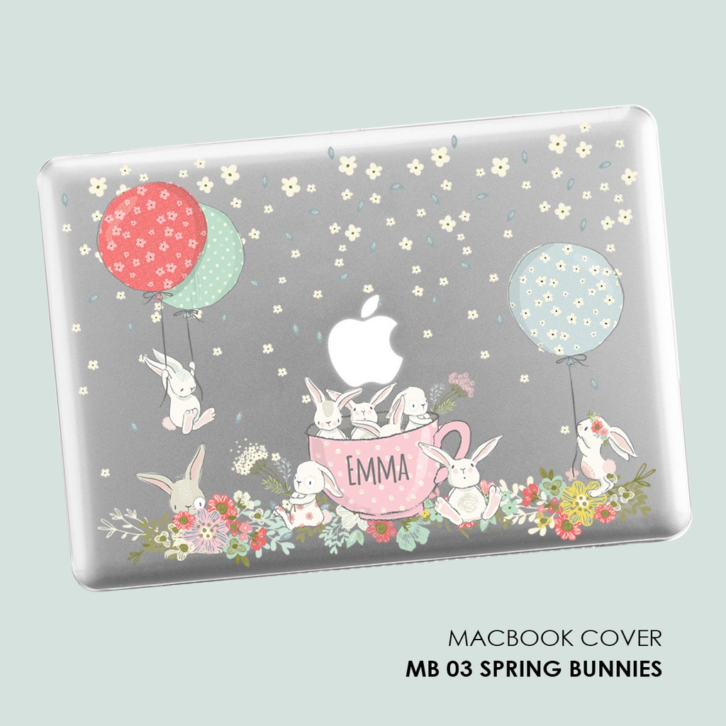 Casing MACBOOK PRO AIR APPLE Custom Hardcase Lucu Cute Bisa Dikasih Nama Quby Pentol 2020 2019 2018