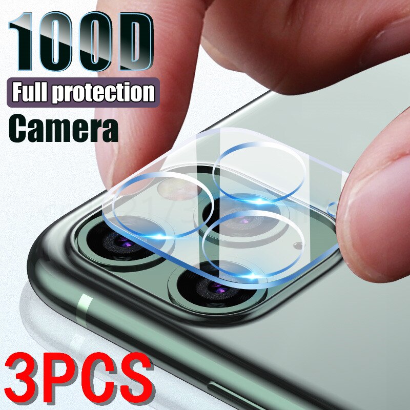 3PCS Camera Protection Glass For iPhone 11 12 Pro Max X XR XS MAX Screen Protector On iPhone 11 7 8 Plus SE Camera Lens Glass