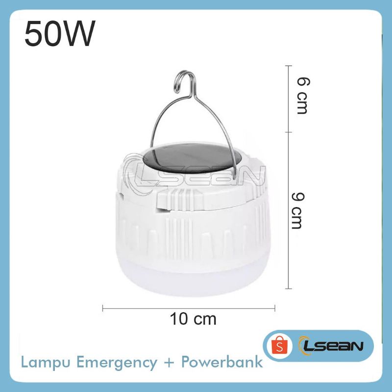 LAMPU EMERGENCY LED TENAGA SURYA /BISA UNTUK POWERBANK LAMPU CAMPING