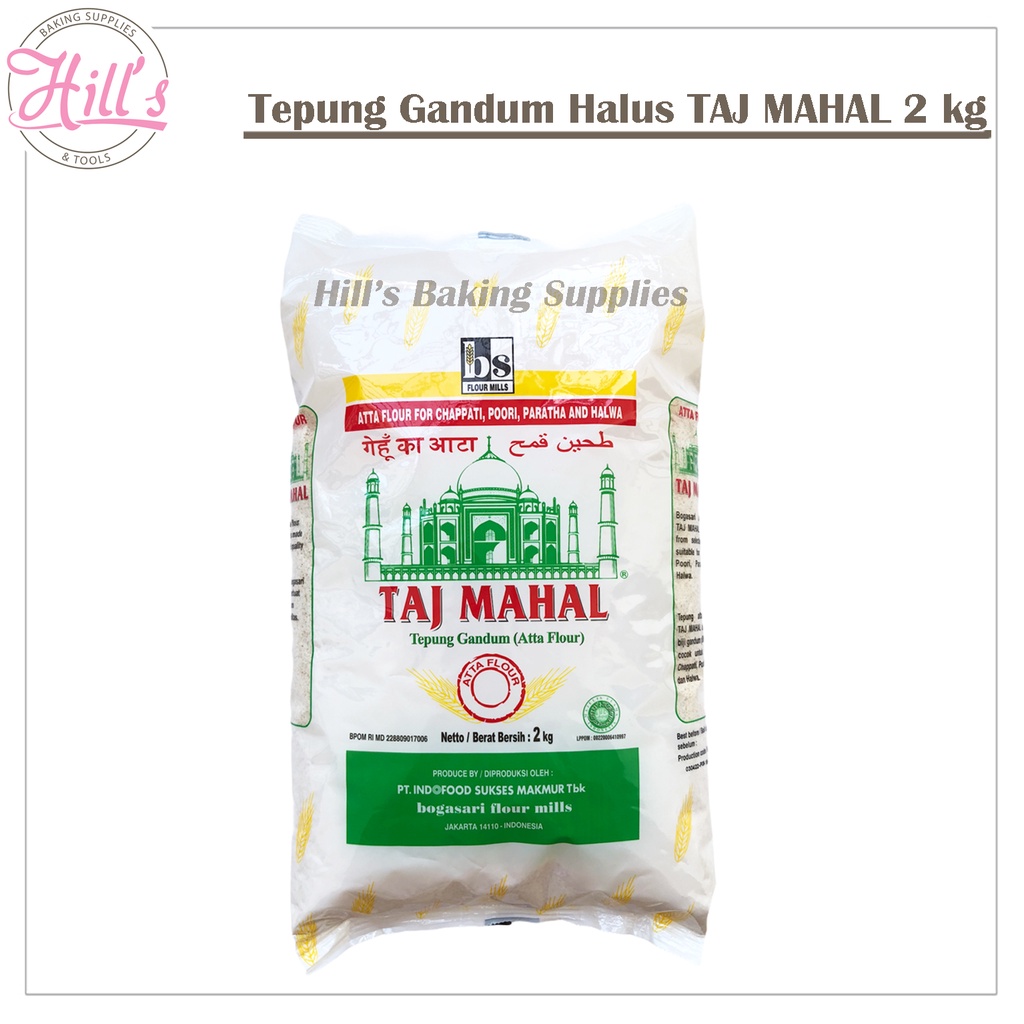 

TEPUNG GANDUM TAJ MAHAL BOGASARI 2 kg / WHEAT FLOUR 2kg / ATTA FLOUR ( TEPUNG GANDUM HALUS )