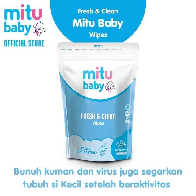 MITU BABY WIPES REFILL 60'S BLUE BERRY