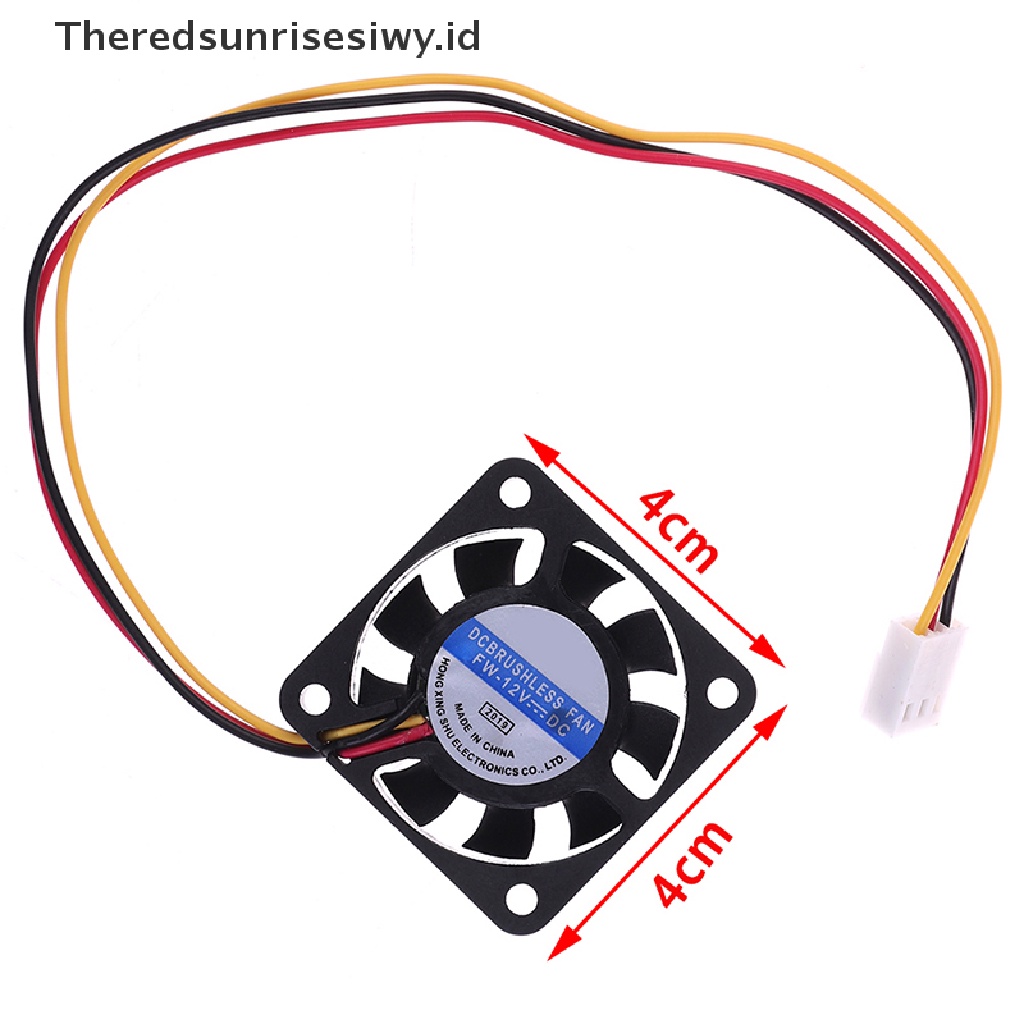 1 Pc 4010 40x40 X 10 12v 0.8w 0.06a 3 Pin Kipas Pendingin Heatsink Mini