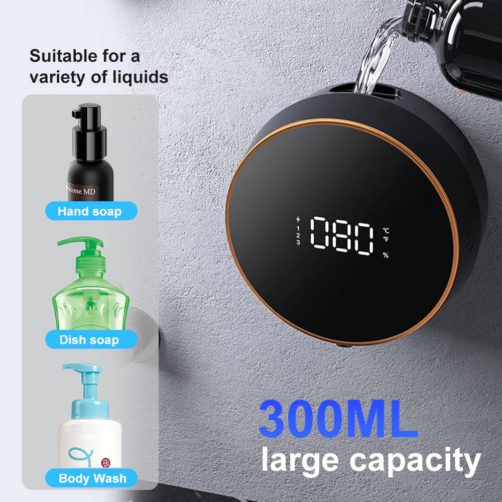 Zhiya Cell Dispenser Sabun Dinding Otomatis Liquid Soap Touchless Sensor 300 ML - MYX-W1 - Black