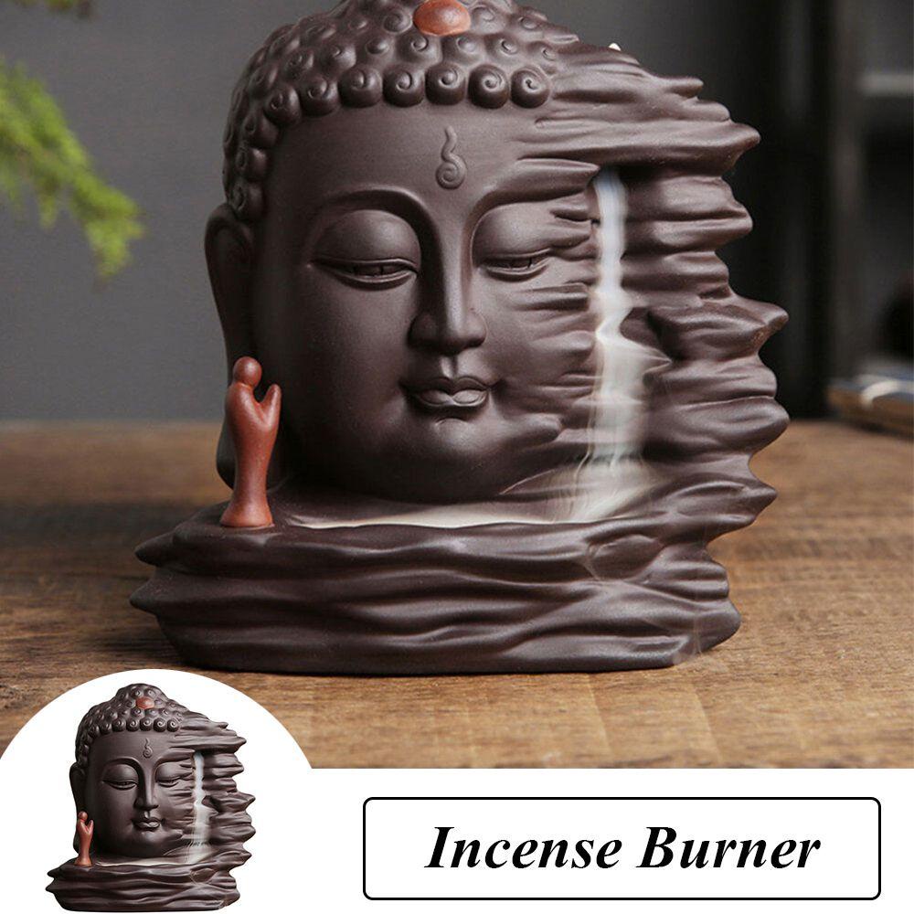 R-flower Backflow Incense Burner Kerajinan Tangan Meditasi Keramik Tempat Dupa