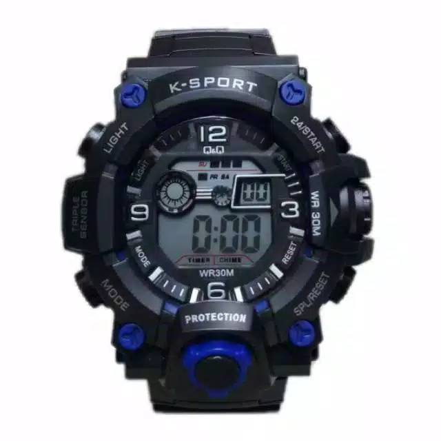 Jam Tangan Pria Sporty Q&amp;Q Rubber Digital BW-16