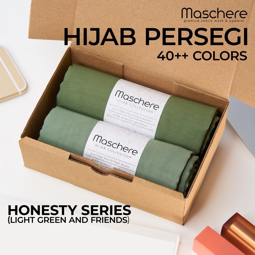 Maschere Premium Hijab Segiempat - Double Hycount