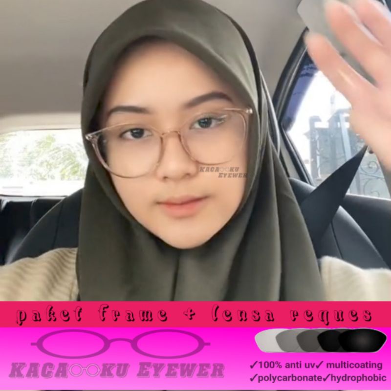 Frame Wanita Elastis 8136 Paket + photocromic Antiradiasi