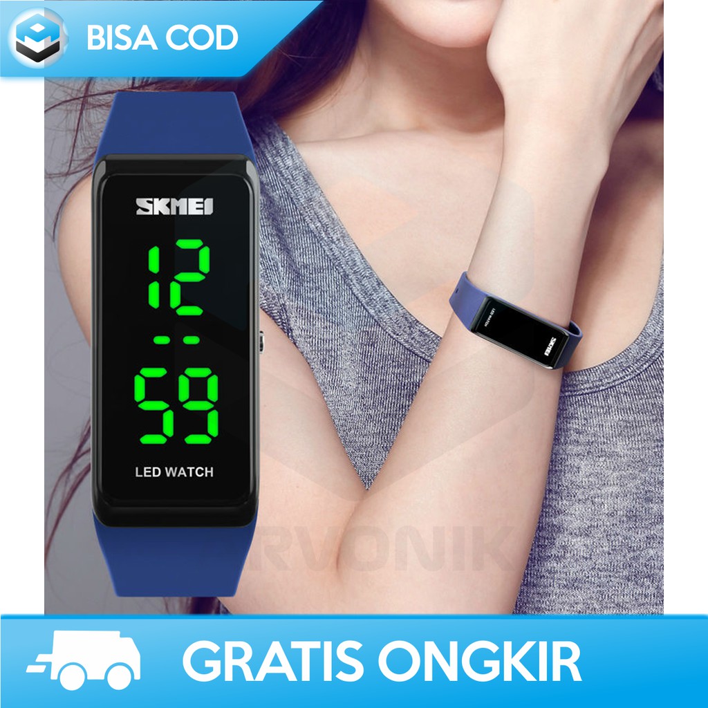 JAM TANGAN PRIA LED ANTI AIR ORIGINAL SKMEI 1265A - JAM GELANG LED JAM TANGAN COWOK MURAH BERGARANSI