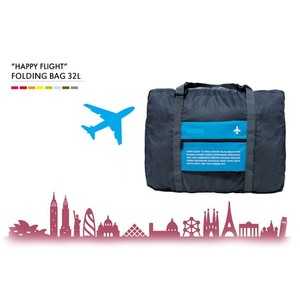 Happy Flight HAND CARRY Folding Bag FOLDABLE TRAVEL BAG TAS LIPAT