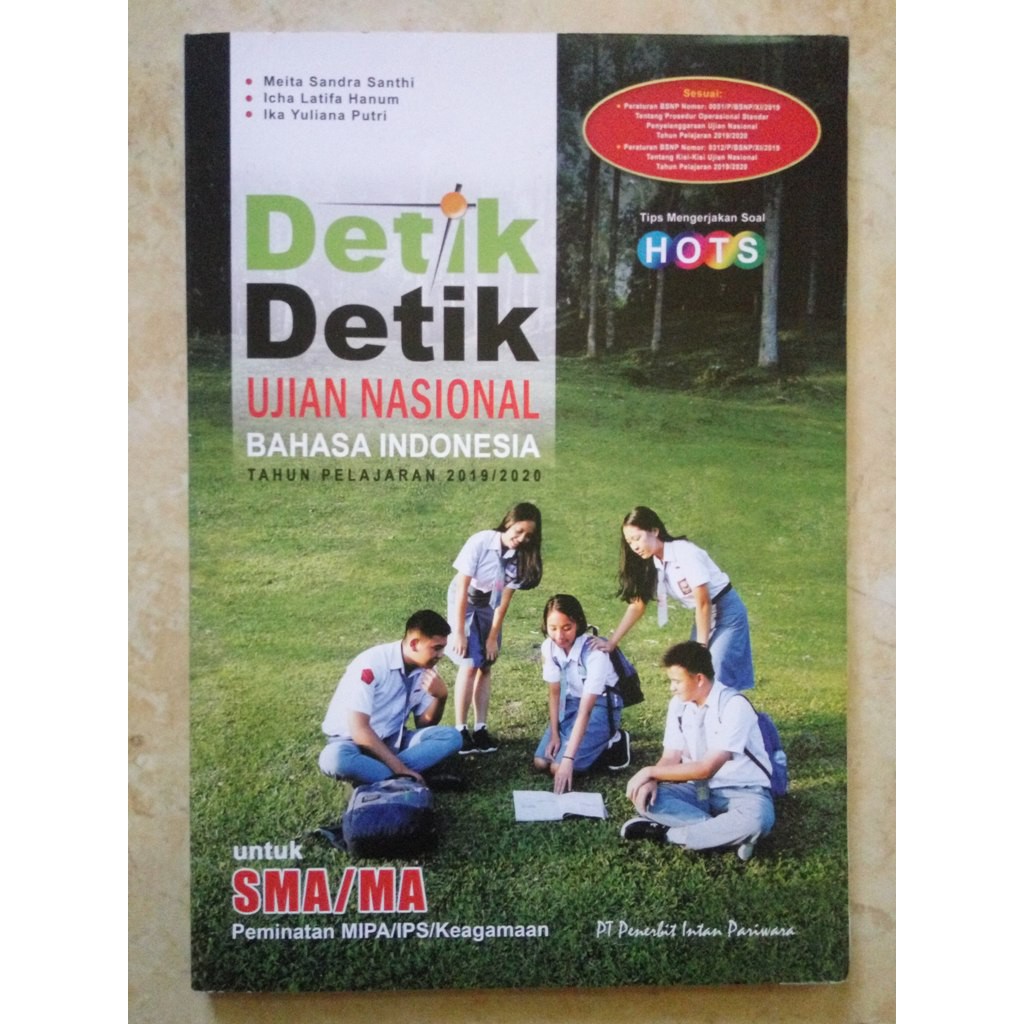 Buku Detik Detik Ujian Nasional Bahasa Indonesia Sma 2020 Intan Pariwara Shopee Indonesia