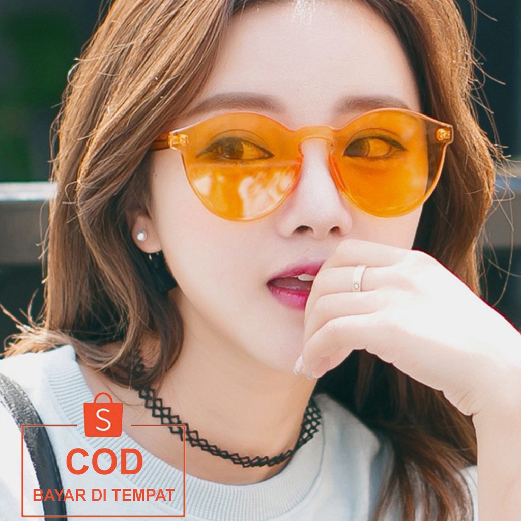 ✅COD Kacamata Jelly Anti Radiasi Hitam Gaya Korean Style Aksesoris Fashion Sunglasses Kaca Mata Retro Polarized Photocromic Pria Wanita Cowok Cewek Perempuan Korea Murah Original