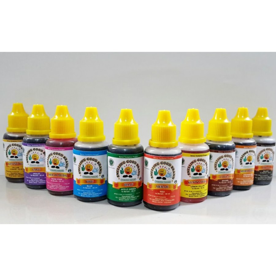 

PEWARNA MAKANAN OIL BASED 30ml SMEELING GOOD BRAND (10Varian)