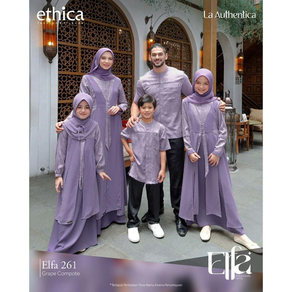 Sarimbit Ethica ELFA 261 GRAPE COMPOTE Gamis Kagumi 260 Koko Kahfi 235