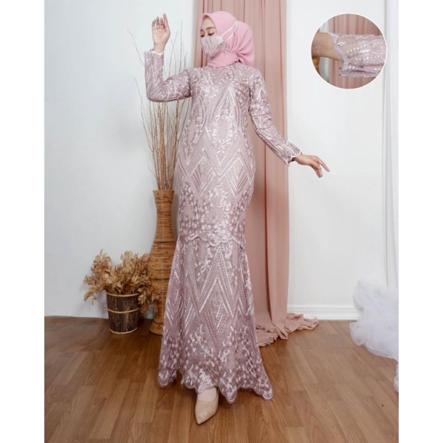 (COD)GAMIS DUYUNG SELENDANG / FULL TILE