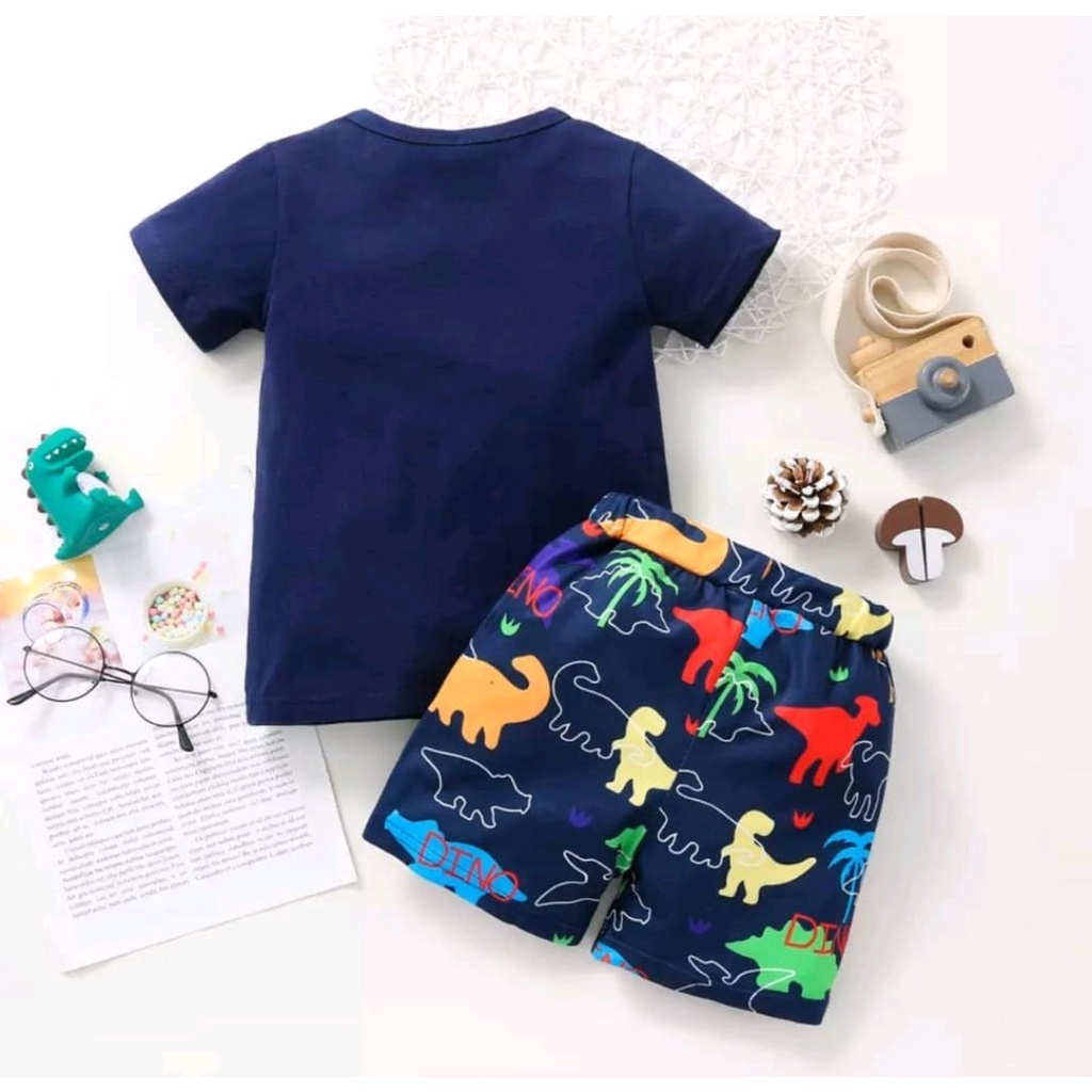 setelan baju arkan bayi anak motif dino saur world arkan size 6 bulan-5 tahun bahan katun lembut best quality/ setelan baju arkan bayi anak laki-laki/ setelan baju arkan bayi anak perempuan/ setelan baju arkan bayi anak cowo