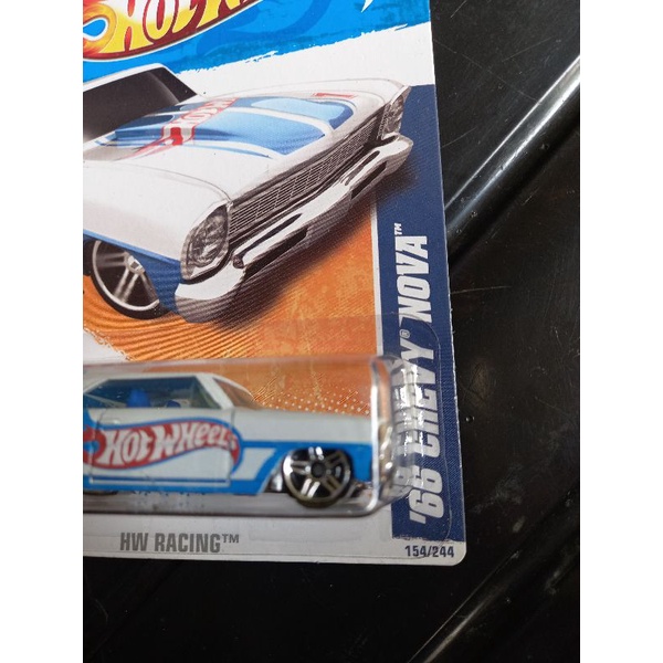 hotwheels 66 CHEVY NOVA putih HW RACING