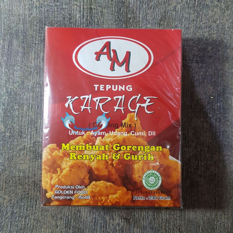 

AM Tepung KARAGE ( Coating Mix ) 250gr HALAL / Tepung Bumbu Instant / Tepung Siap Saji